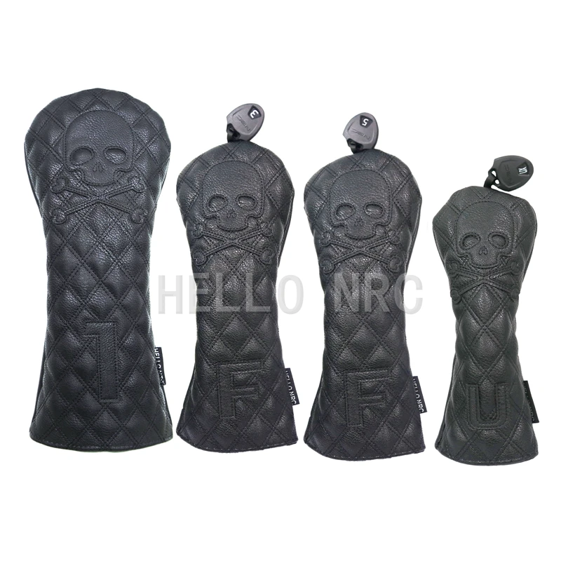 Golf Headcover Driver Fairway Hybird Wood Head Cover  Set High Quality PU leather