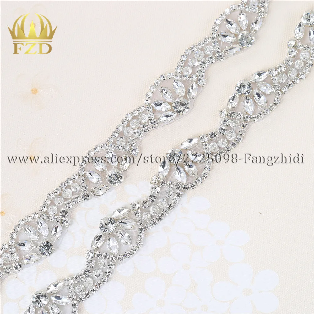 (1 ярд) ручная работа Горячая фиксация пришить на розовое золото бисером кристалл