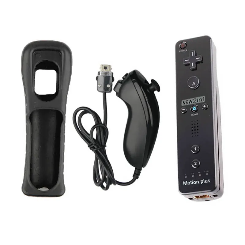 Встроенный беспроводной геймпад Motion Plus контроллер для Nintendo Wii Nunchuck пульт