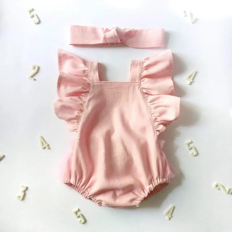 

Keelorn Baby Girls Rompers 2021 Summer Toddler Girls Jumpsuit Flying Sleeve Infant One-piece Clothes Newborn Girl Bodysuit