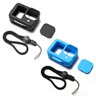 Защитный чехол с крышкой для объектива + ремешок для GoPro Hero 9, силиконовый защитный чехол для спортивной камеры