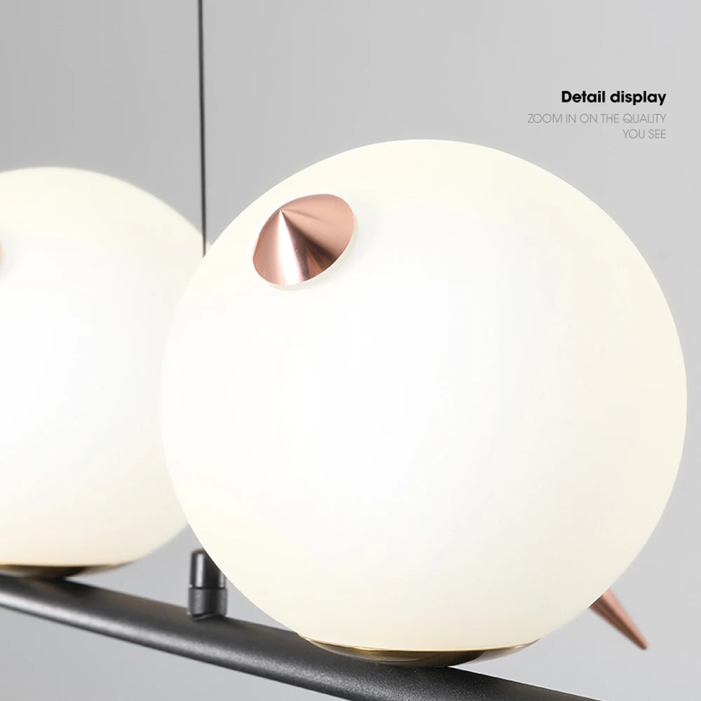 

LED Postmodern Iron Glass Black White LED Lamp LED Light.Pendant Lights.Pendant Lamp.Pendant light For Dinning Room