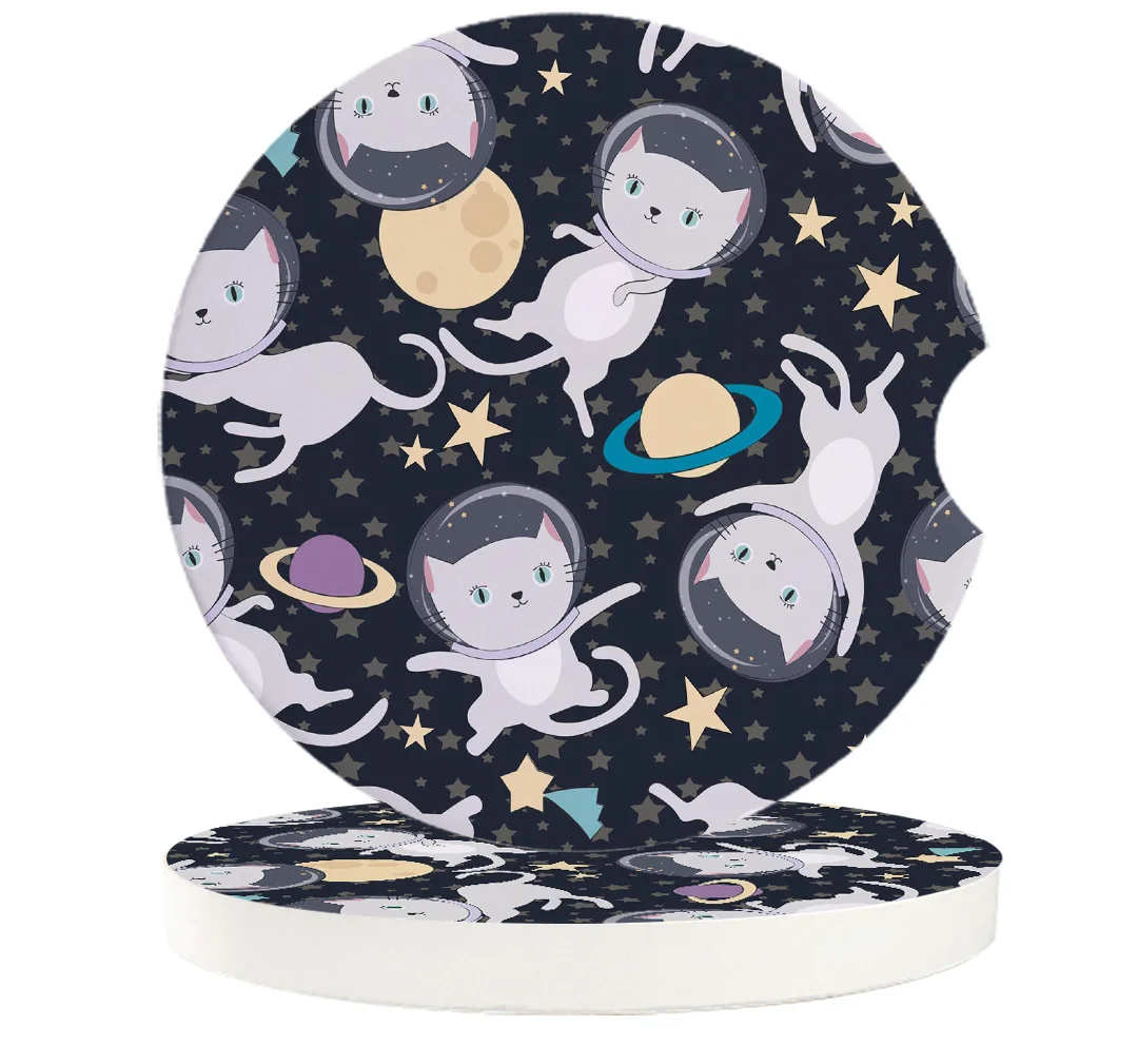 Котенок астронавт космическая планета мультяшный Кот галактика Автомобильная