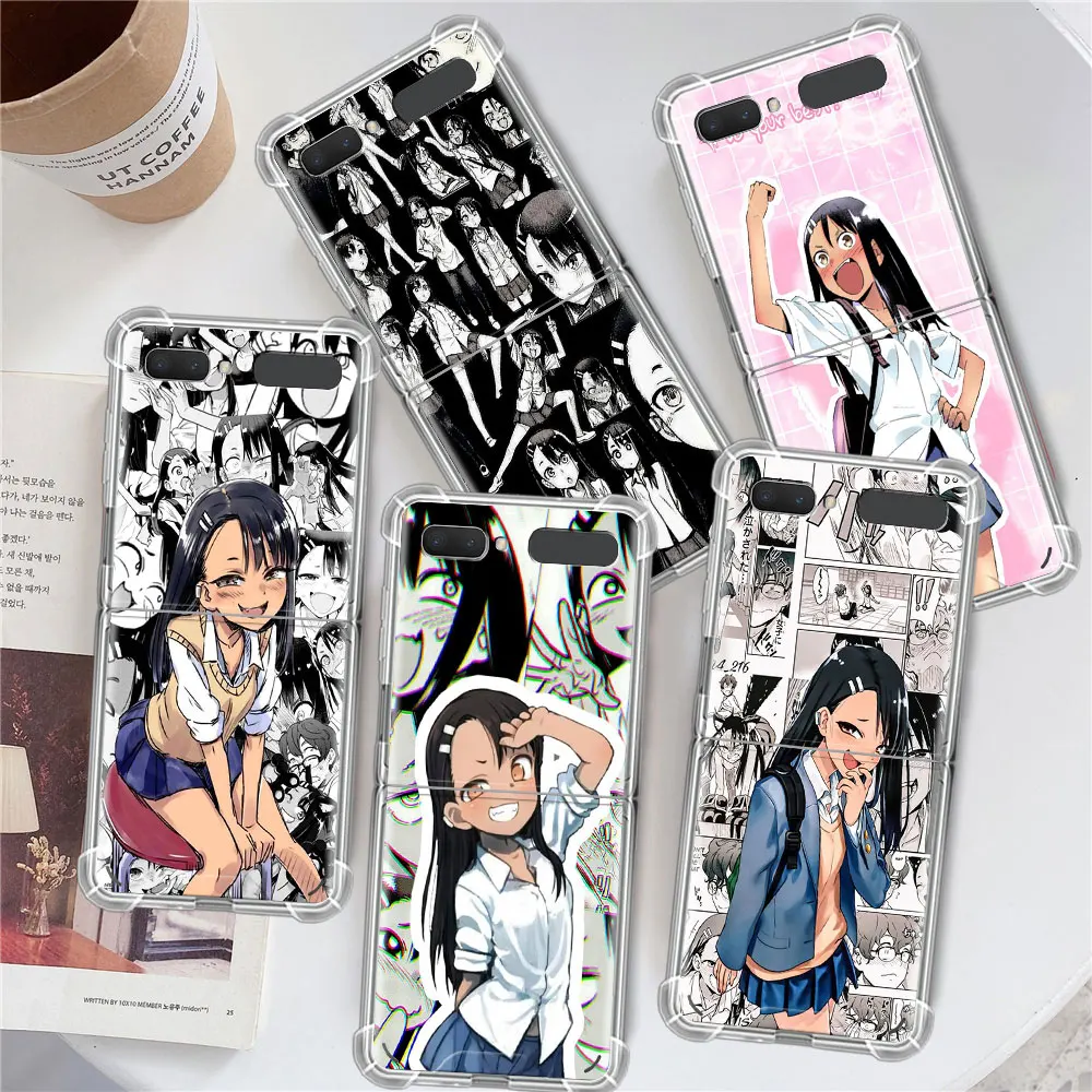 

Nagatoro San Anime Capa For Samsung Galaxy Z Flip 3 5G Case Airbag Clear TPU Shockproof Cover Transparent Cell Phone Funda Coque