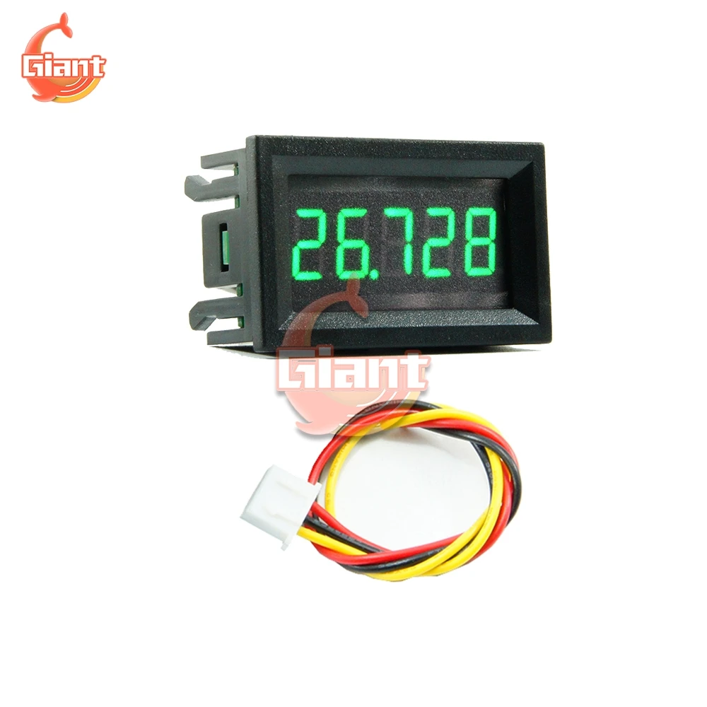 

Dmyond Цифровой вольтметр 0.56", 0-33В, красный/зеленый/синий дисплей