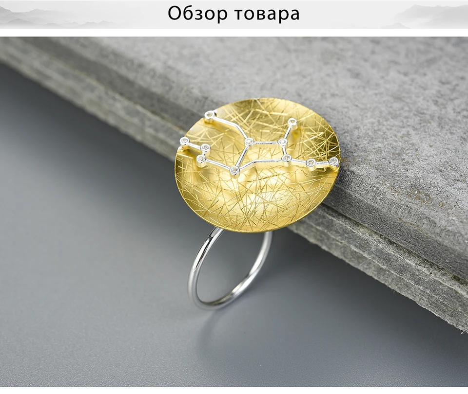 Lotus Fun реальные 925 пробы Серебряный Цирконий ручной работы дизайнер ювелирных украшений двенадцать зодиакальные кольца для Для женщин Bijoux