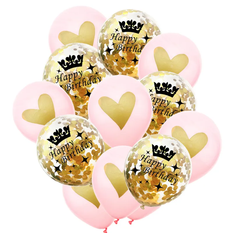 3 10 шт. 12 дюймов золото воздушный шар &quotКонфетти&quot прозрачные латексные