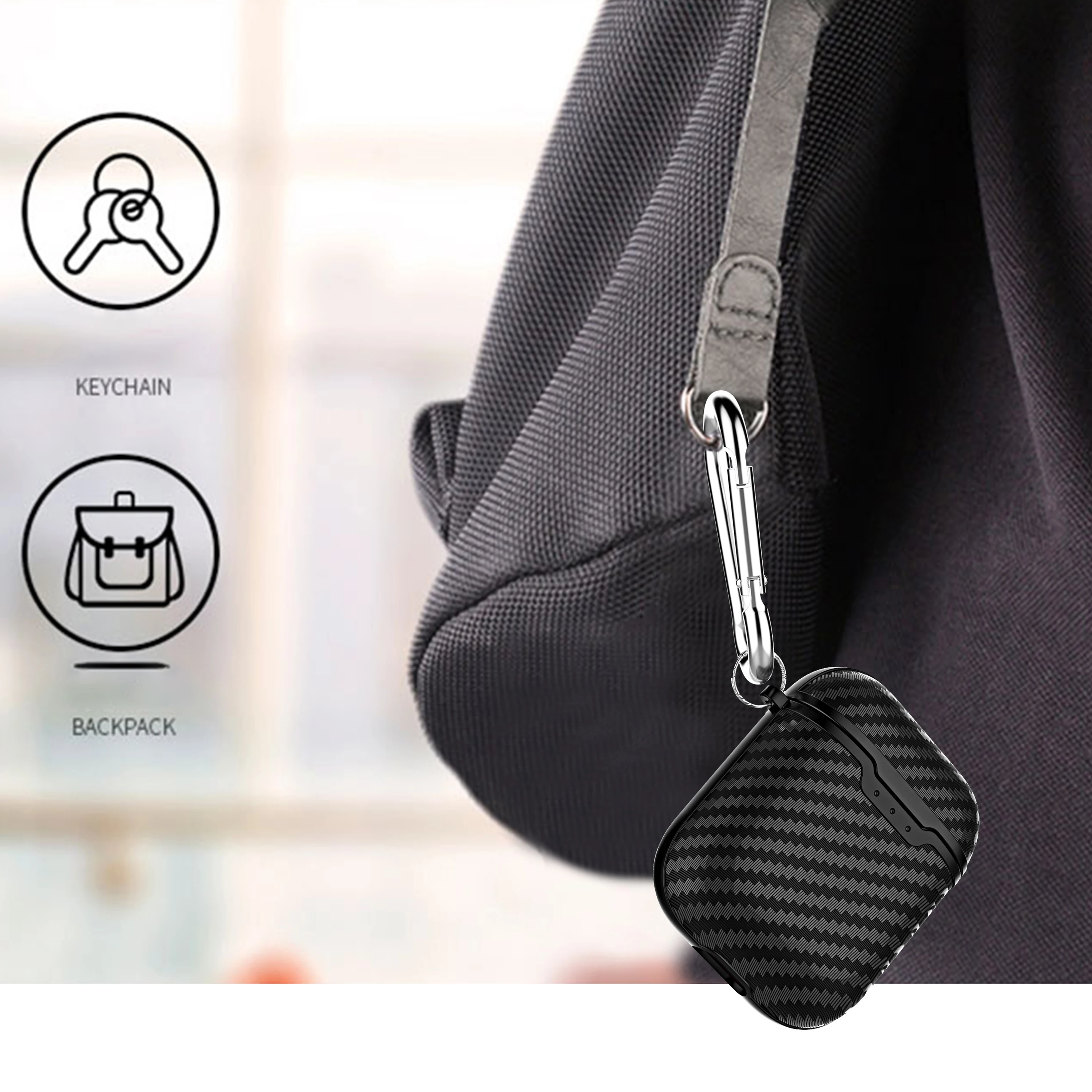 Чехол fundas для AirPods, чехол для Air Pods Pro 3, чехол для наушников, роскошный чехол из углеродного волокна/кожи личи, силиконовый чехол для Air Pods 1/2, чехол
