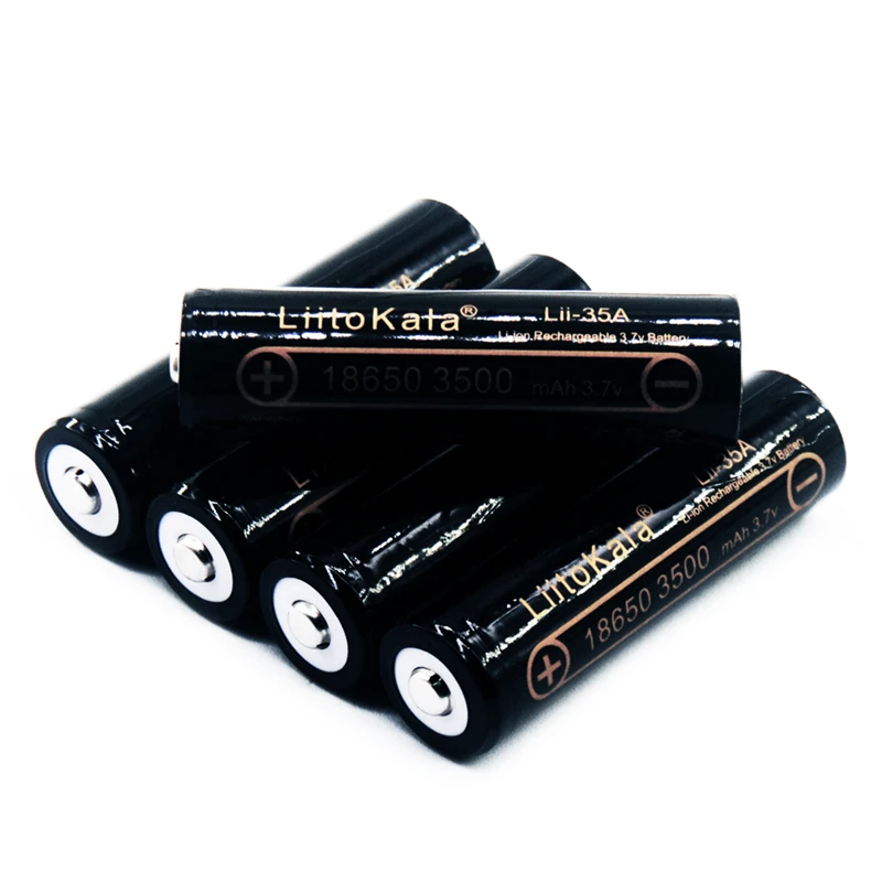 Liitokala 18650 литиевая батарея lii-35A перезаряжаемая батарея 3500 mAh Высокая емкость 3,7 V заостренный светильник вспышка светильник батарея