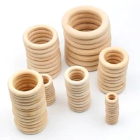 14 size natural wood circle diy crafts for jewelry making baby teething wooden ring kids toy ornaments accessories