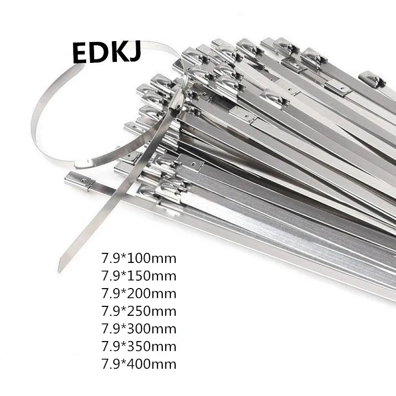 Металлические Кабельные стяжки из нержавеющей стали 10 шт. 150x10 0/200/250/300/350/400