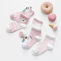 ready stock baby 5pairs socks boys girls short socks knee cotton mesh cute newborn toddler socks baby clothes accessories