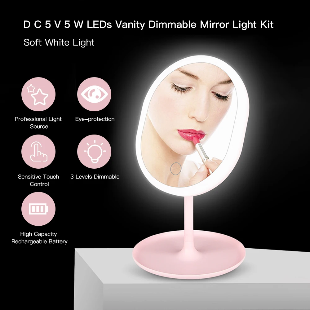 

led Makeup mirror with led mirrors standing mirror touch screen vanity mirror backlit adjustable light desk cosmetic mirrors