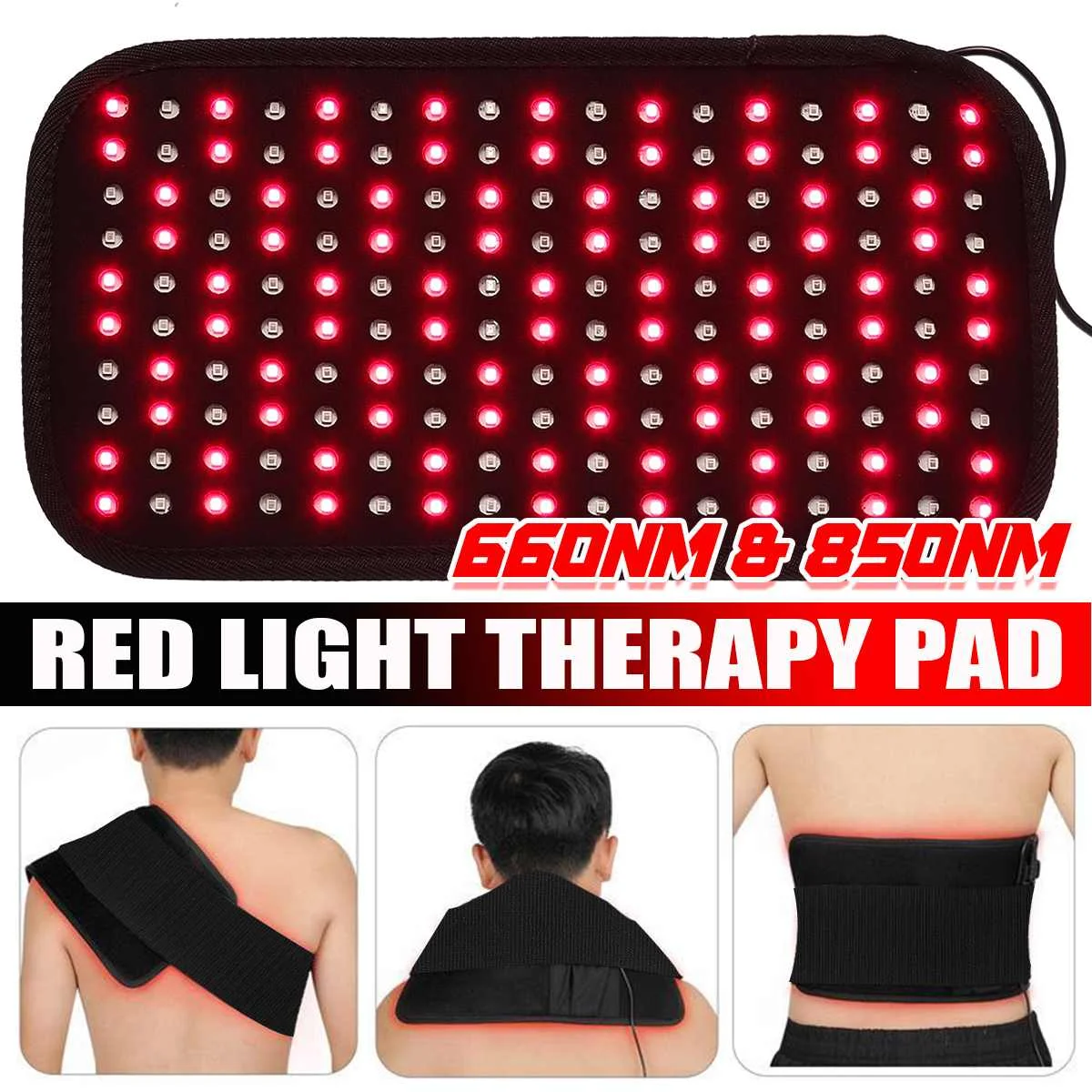 660nm 850nm LED Red Light Therapy Near Infrared Light Therapy Devices Large Pads Wearable Wrap for Pain Relief at Home