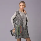 Шерстяной Женский трикотажный свитер, пуловеры, одежда в стиле оверсайз с рукавом летучая мышь и круглым вырезом на осень и зиму