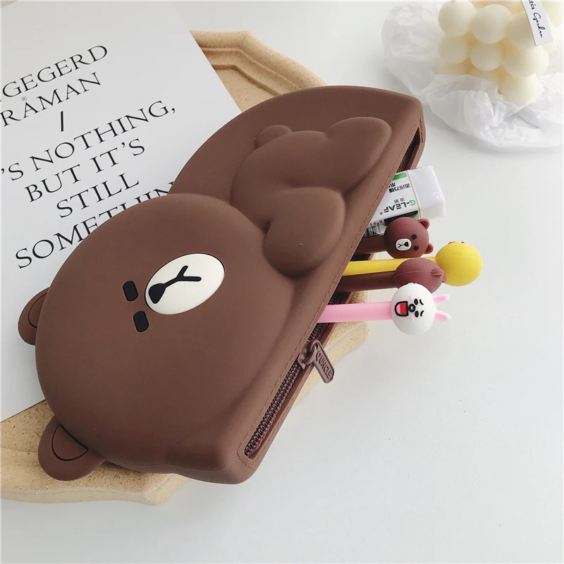 Милые косметички кавайный чехол для карандаша школьный пенал девочек и