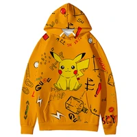 anime pikachu hip hop harajuku sweatshirt 3d kids fashion top popular graffiti design boygirl hooded girl student hoodie