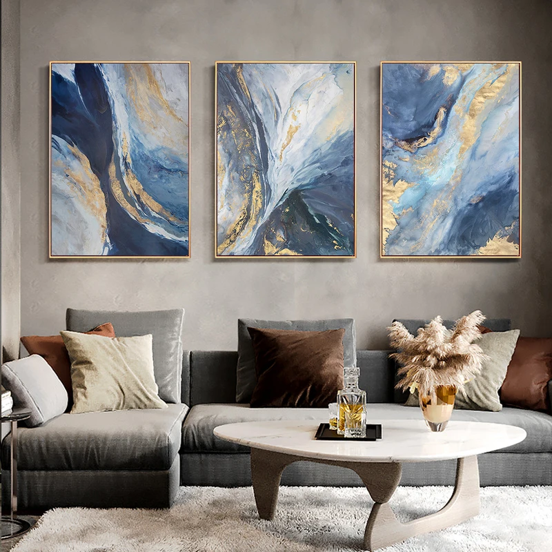 

Wall Art Decor Pictures Abstract Blue Cloud Landscape Canvas Room Decorative Painting and Prints For Posters Aesthetic