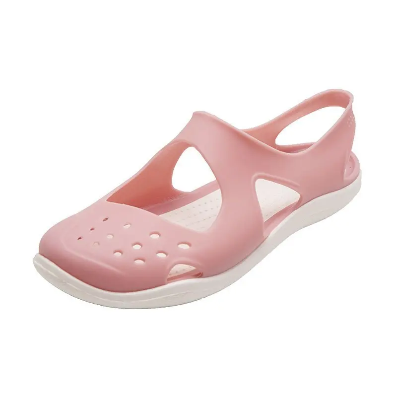 Сандалии желе женские на плоской подошве Модные Босоножки с открытым носком