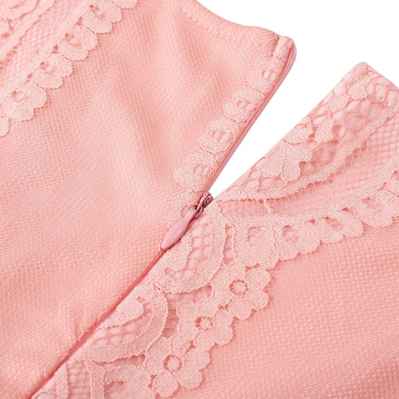 

Women Embroidery Lace Long Dress Sexy Deep V Neck Casual Party Maxi Dress Short Sleeve Crochet Vintage Dress