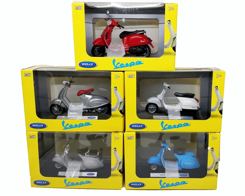 Welly 1:18 Vespa скутер 946 Серебряный 150CC синий GTS 125CC 2017 велосипеды литые мотоциклы| |