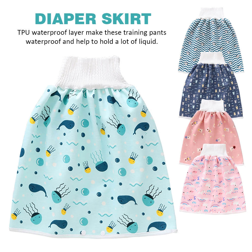 Герметичная хлопковая комбинированная моющаяся Водонепроницаемая детская юбка