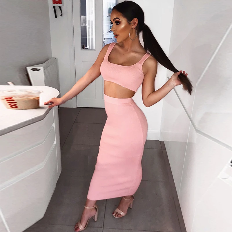 Женский комплект из двух предметов Colysmo укороченного топа и длинной юбки