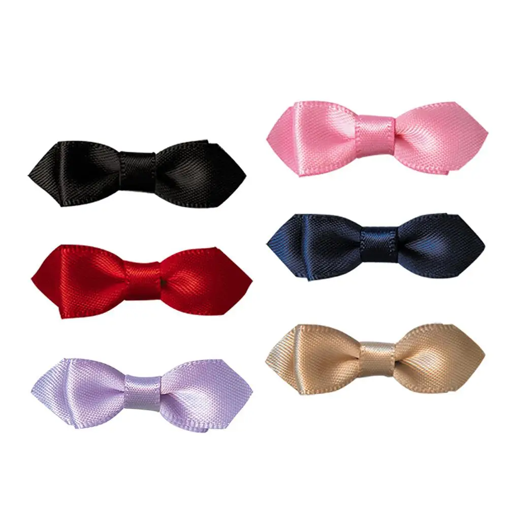 

20pcs Handmade Polyester Satin Ribbon Bow Flower Pink Red White Black Yellow Color DIY Craft Decoration Accessories