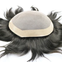 eversilky mono base remy human hair mens toupee replacement piece free style 8x10 off black 1b