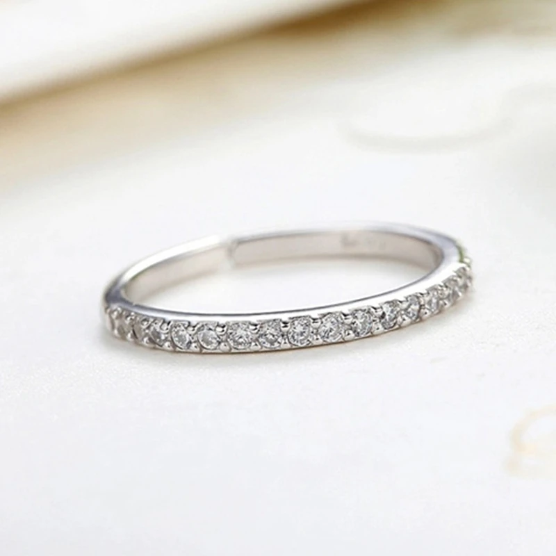 

Hight Quality Adjuestable Size Charm Classical Rings Silver Plated Luxury Wedding Bands for Women Jewelry Gifts