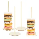 1 шт. деревянный пончик Стенд DIY деревянный пончик держатель десерт стойка подставка для свадьбы День рождения Вечеринка Детский душ Декор принадлежности