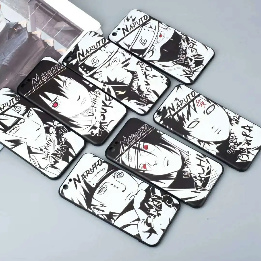 Классический Аниме Наруто 3D рельефный Мягкий ТПУ чехол для телефона iPhone 7 6 6S 8 plus 11