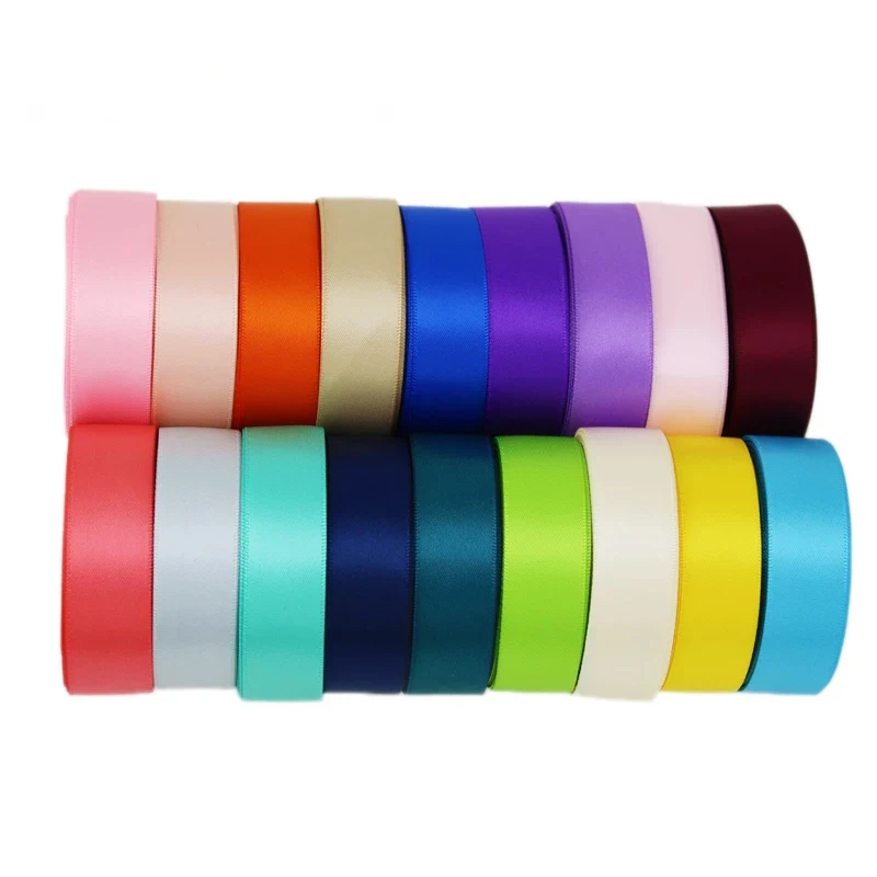 (5 м/лот) 20 мм Двухсторонняя Атласная Лента оптом рождественские аксессуары для