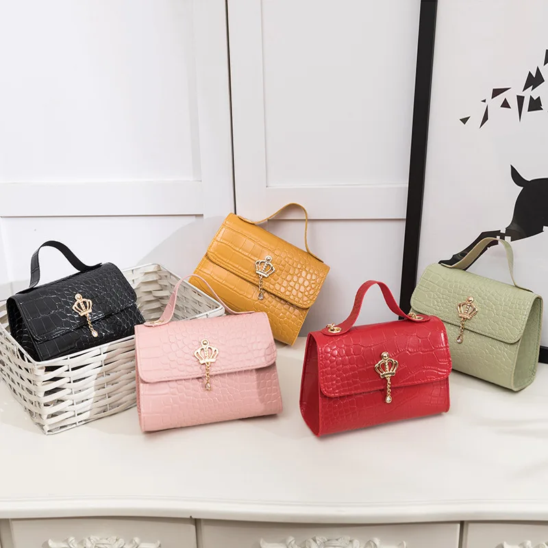 

The New Crown Jewelry Crocodile-print Chain Small Square Bag One-shoulder Tilt Across The Handbag Dropshipping Women Handbags