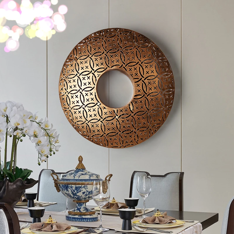 

Chinese Zen style porch King copper coin three-dimensional wall pendant metal wall hanging artwork wall decoration decoration
