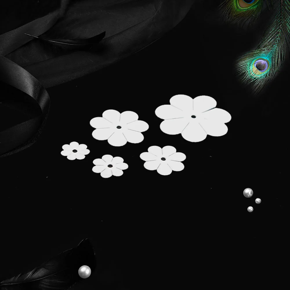 5 шт. трафареты для резки металла в виде цветка скрапбукинга DIY декоративные