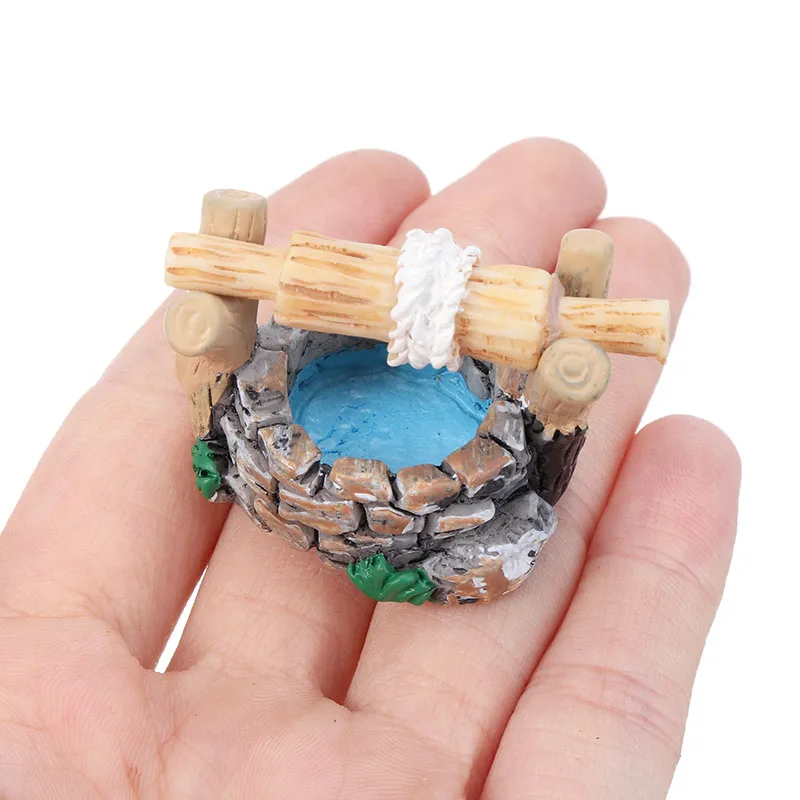 1 шт. DIY садовые миниатюрные украшения винтажный дом вода колодец разноцветный