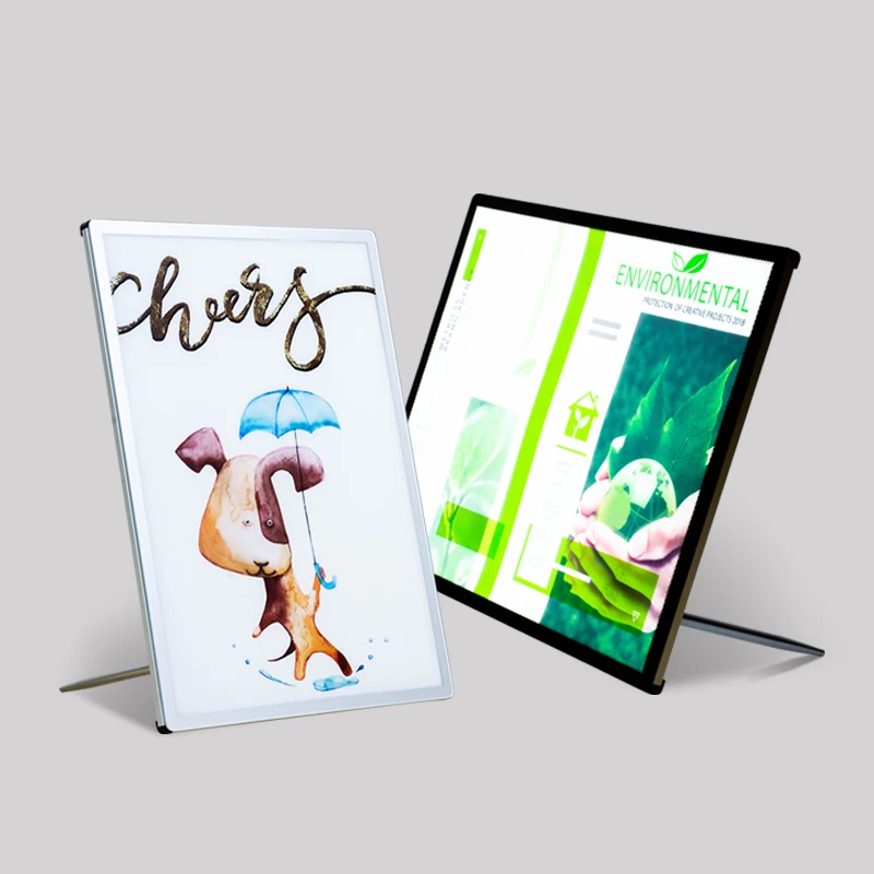 A3 display stand with light led menu board for hotel standing poster | Лампы и освещение