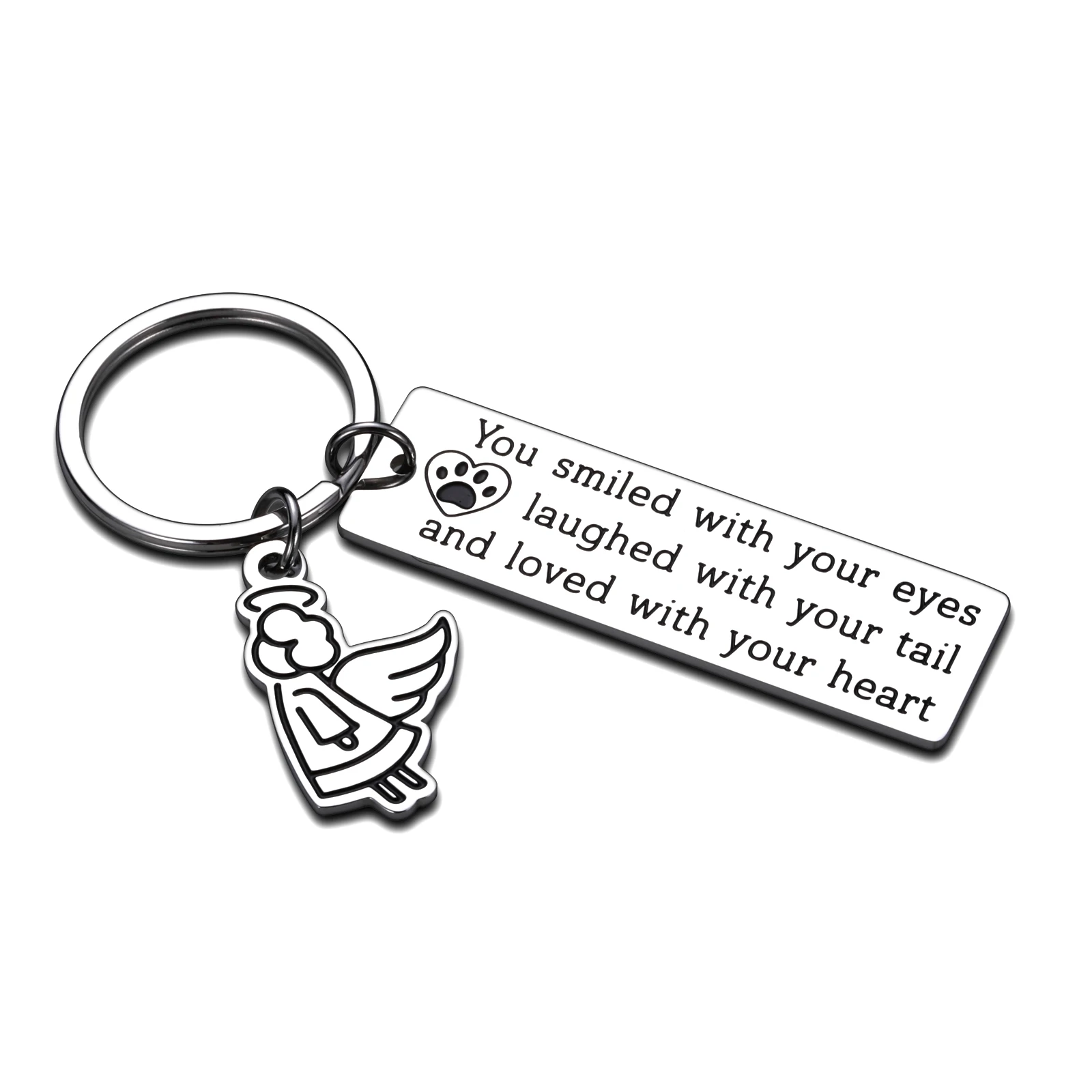 

Mom Dad Memorial Keychain Gift Loss of Father Mother Sympathy Jewelry Angel Keyring Remembrance Grandpa Grandma