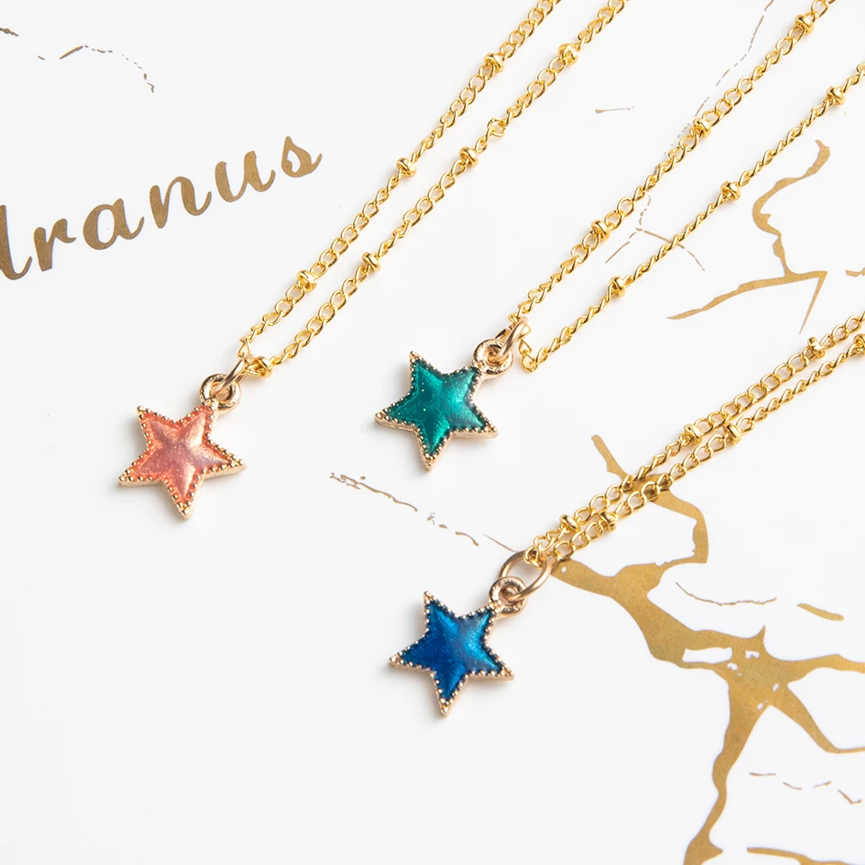 Змея подвеска цепь ожерелье Мода 2019 цветов звезда Подвеска колье ювелирные