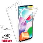 360 градусов Двойной Силиконовые мягкие чехлы для Samsung Galaxy M11 A21S A11 A31 A01 A41 A51 A71 A10 A20E A30S A40 A50S A70S полное покрытие