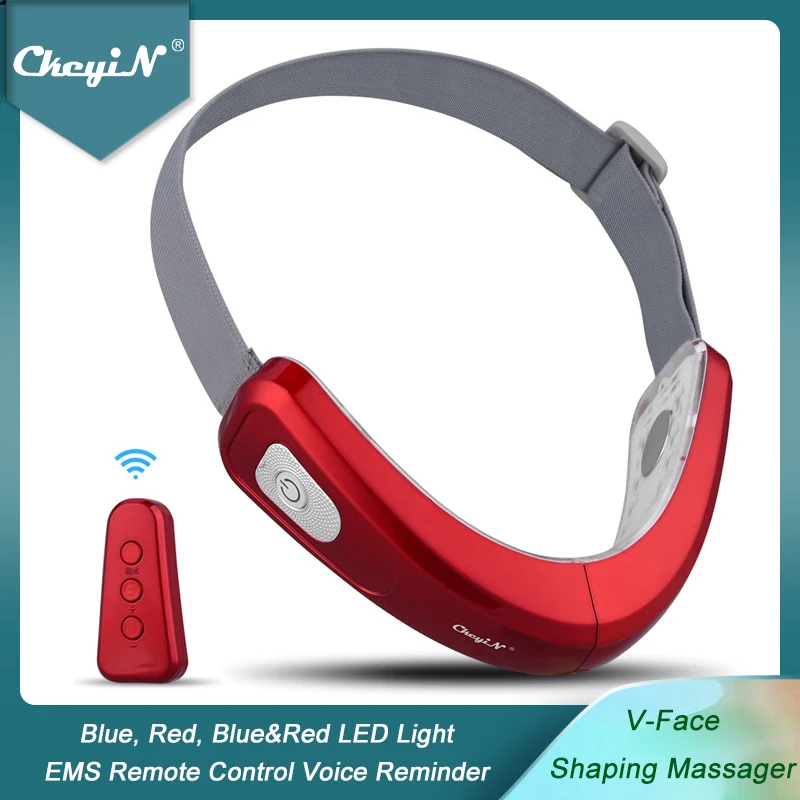 

Массажер CkeyiN EMS V-Face shapmassager LED лифтинг для лица пояс для похудения микроток Вибрация двойной подбородок Редуктор дистанционного управления