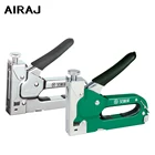 AIRAJ 3-сторонний выход сверхмощный ручной ногтей степлер-пистолет мебель скобы мебель аппаратные средства 