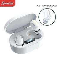 caridite tws bt portable earphone new arrival wireless super bass stereo headset led digital display earbuds portable headphone