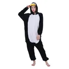 Пижама-кигуруми в виде пингвина, зимняя Пижама-комбинезон в виде животных для взрослых, женская и Мужская Фланелевая одежда для сна, костюмы для косплея