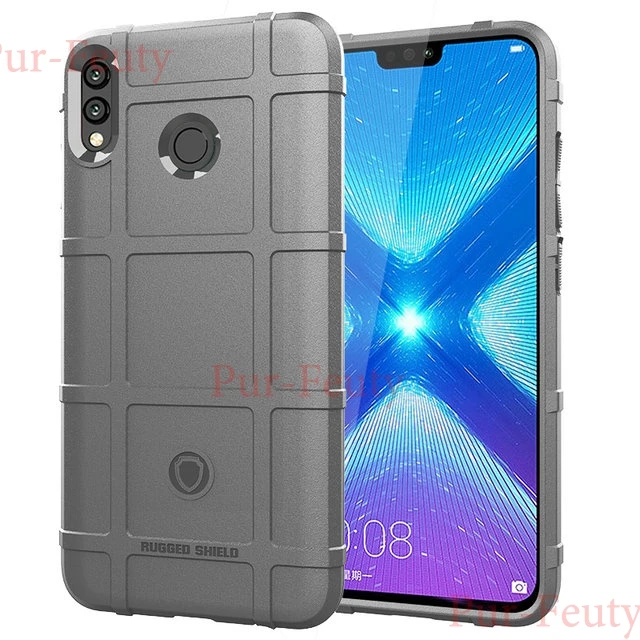 Серый Чехол для huawei Honor 8X Honor8X JSN-L21 JSN-L42 Прочный Гибридный Силиконовый чехол для huawei Honor X8 8 X 8X Max 8XMax - Цвет: Серый