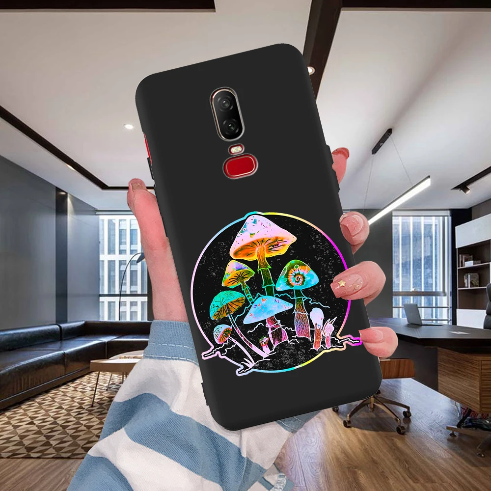 

Colorful Mushroom Print luxury For Oneplus 8 5 6 7 One Plus 5T 6T 7T 8 Pro Phone case cover soft silicone tpu funda coque etui