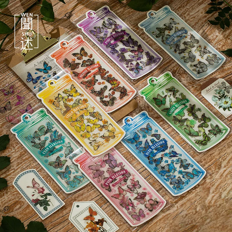 

5 шт., декоративные наклейки в виде бабочек