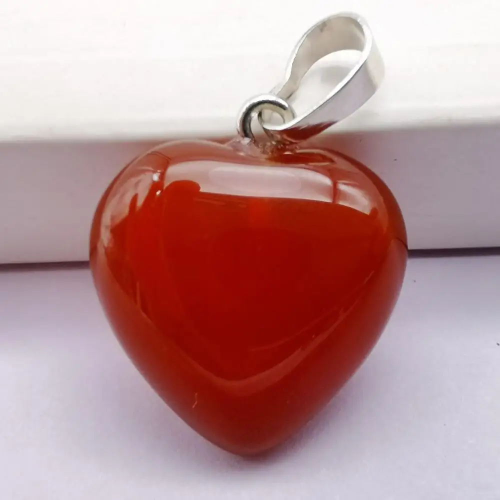 Натуральная красная Бриллиантовая подвеска Lucky Jewelry S3025|stone gem|stone heart pendantnatural stone