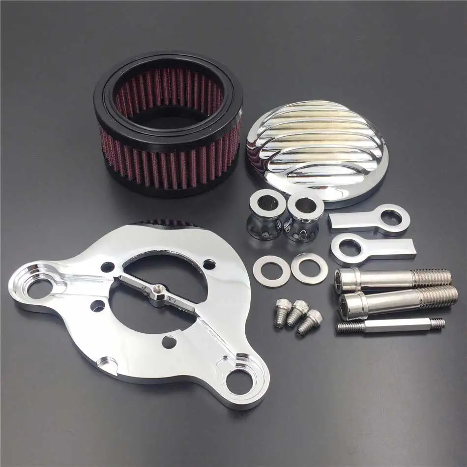 For 2004-2014 12 13 Harley Davidson Sportstar XL 883 AND 1200 Air Cleaner filter Kit K&ampN Motorcycle Accessories Chrome / Black |